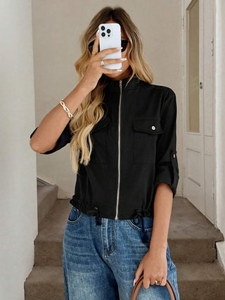 Damen Jacke Mit Reißverschluss | Herbst