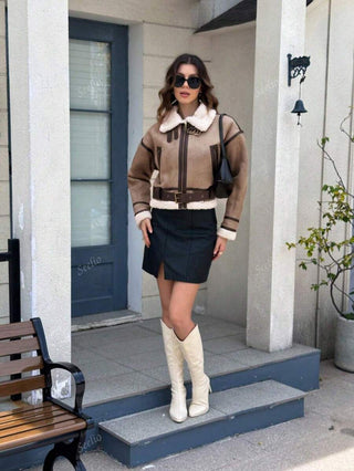 Damen Jacke Mit Teddykragen | Herbst