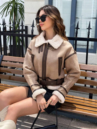 Damen Jacke Mit Teddykragen | Herbst