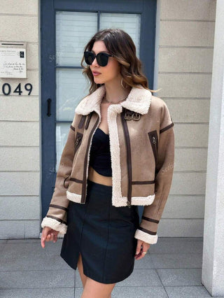 Damen Jacke Mit Teddykragen | Herbst