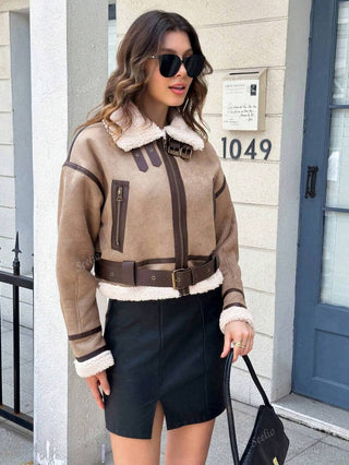 Damen Jacke Mit Teddykragen | Herbst