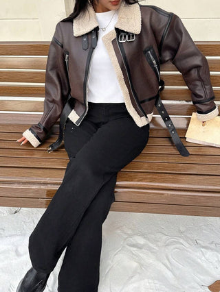 Damen Jacke Mit Teddykragen | Herbst