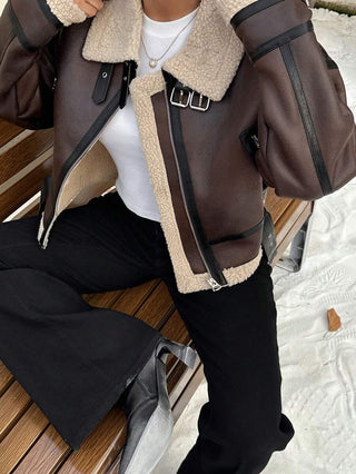 Damen Jacke Mit Teddykragen | Herbst