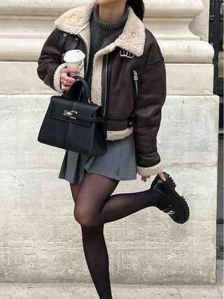 Damen Jacke Mit Teddykragen | Herbst