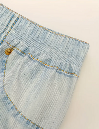 Damen Jeans Mit Blumenstickerei & Schlagbein