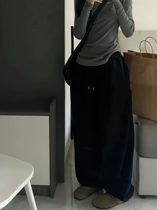 Damen Jogginghose Mit Schwarzem Kordelzug | Baggy