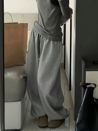 Damen Jogginghose Mit Schwarzem Kordelzug | Baggy