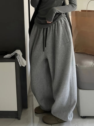 Damen Jogginghose Mit Schwarzem Kordelzug | Baggy