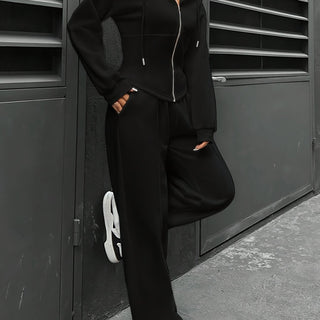 Damen Jogginghose Mit Weitem Bein | Lässiges Set