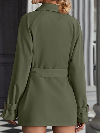 Damen Kurzer Trenchcoat Mit Gürtel | Regenmantel