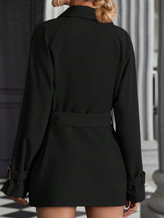 Damen Kurzer Trenchcoat Mit Gürtel | Regenmantel