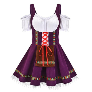Damen Oktoberfest Dirndl Kleid Kurz Mit Schnürung | 2025