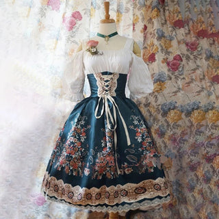 Damen Oktoberfest Dirndl Kleid Mit Blumenmuster | 2025