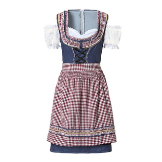 Damen Oktoberfest Dirndl Kleid Mit Karomuster | 2025