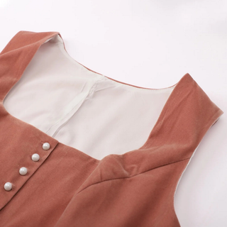 Damen Oktoberfest Dirndl Kleid Mit Knopfleiste & Schleife | 2025