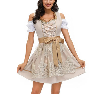 Damen Oktoberfest Dirndl Kleid Mit Miederschnürung | 2025