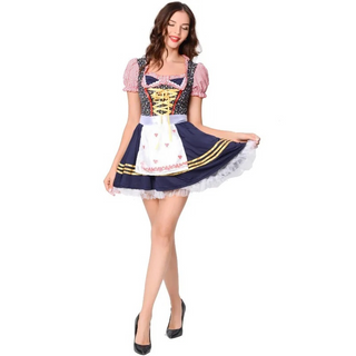 Damen Oktoberfest Dirndl Kleid Mit Schürze & Schnürung | 2025
