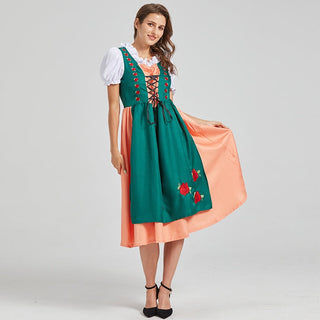 Damen Oktoberfest Dirndl Kleid Mit Stickerei & Schnürung 2025