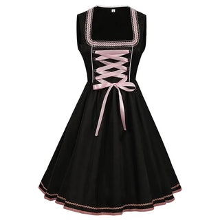 Damen Oktoberfest Dirndl Kleid Schwarz Mit Stickerei | 2025