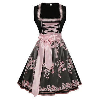Damen Oktoberfest Dirndl Kleid Schwarz Mit Stickerei | 2025