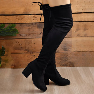 Damen Overknee Stiefel Mit Blockabsatz | Winter
