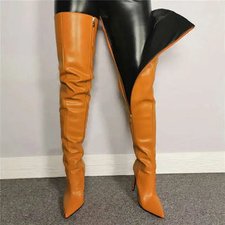 Damen Overknee Stiefel Mit Spitzem Absatz | Winter