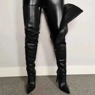 Damen Overknee Stiefel Mit Spitzem Absatz | Winter
