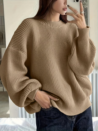Damen Oversizepullover Mit Grobstrick | Strick