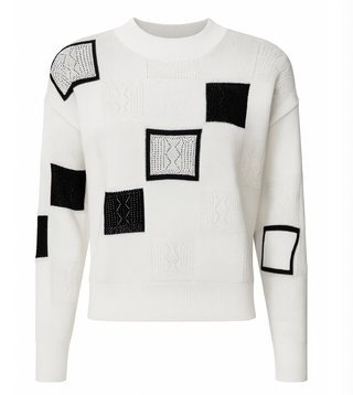 Damen Pullover Mit Geo-Muster & Langarm