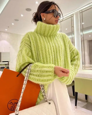 Damen Pullover Mit Grobstrick-Optik | Oversize