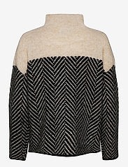 Damen Pullover Mit Stehkragen & Chevron-Muster