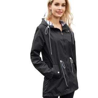 Damen Regenjacke Mit Kordelzug | Kapuzen