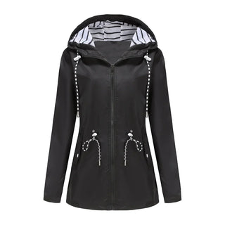 Damen Regenjacke Mit Kordelzug | Kapuzen