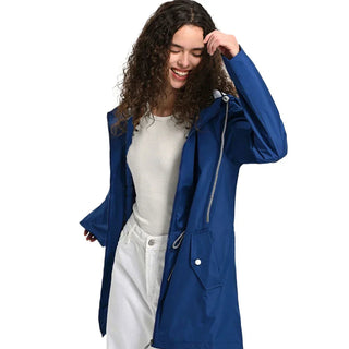 Damen Regenjacke Mit Kordelzug | Kapuzen