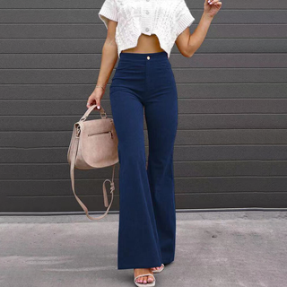 Damen Schlaghose Mit Hohem Bund | Hose