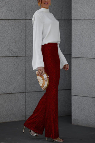 Damen Schlaghose Mit Pailletten | Palazzo
