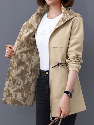 Damen Softshelljacke Mit Camouflagefutter | Übergangs