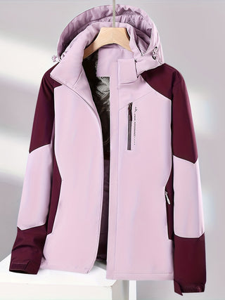 Damen Softshelljacke Mit Kontrastdesign | Ski