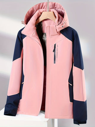 Damen Softshelljacke Mit Kontrastdesign | Ski