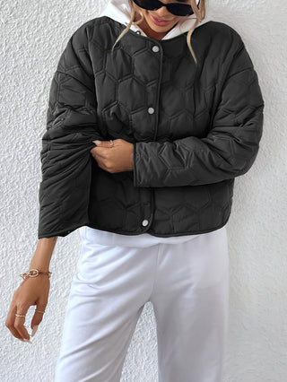Damen Steppjacke Mit Druckknöpfen | Übergangsjacke