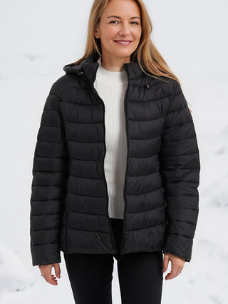 Damen Steppjacke Mit Kapuze & Reißverschluss | Kurz