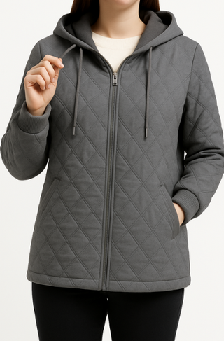 Damen Steppjacke Mit Rautensteppung | Übergangs