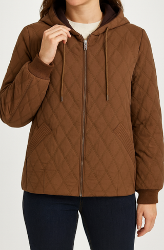Damen Steppjacke Mit Rautensteppung | Übergangs