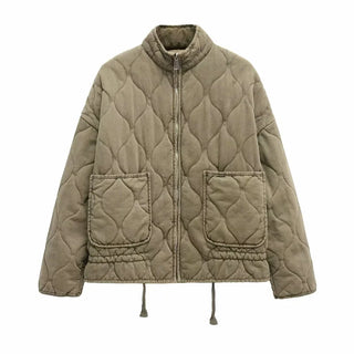 Damen Steppjacke Mit Wellenmuster | Winter