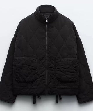 Damen Steppjacke Mit Wellenmuster | Winter