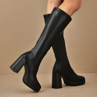 Damen Stiefel Mit Blockabsatz | Plateau