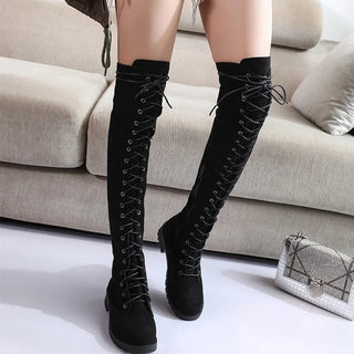 Damen Stiefel Mit Schnürung | Overknee
