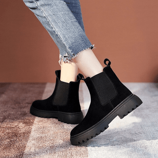 Damen Stiefeletten Mit Zugschlaufen | Plateau