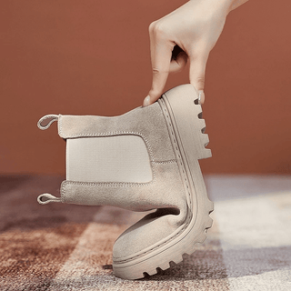 Damen Stiefeletten Mit Zugschlaufen | Plateau