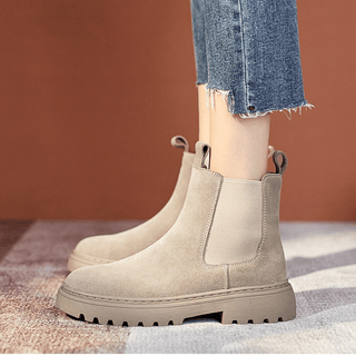 Damen Stiefeletten Mit Zugschlaufen | Plateau